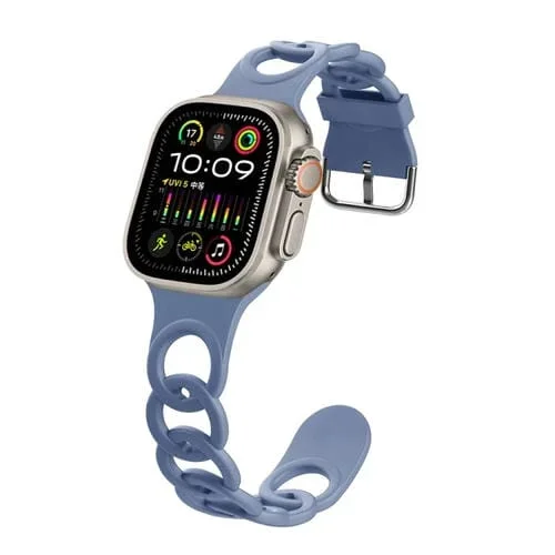 Correa de Reloj para Apple Watch Ultra 2 49mm Donut Hollow Silicona (Gris Lavanda)