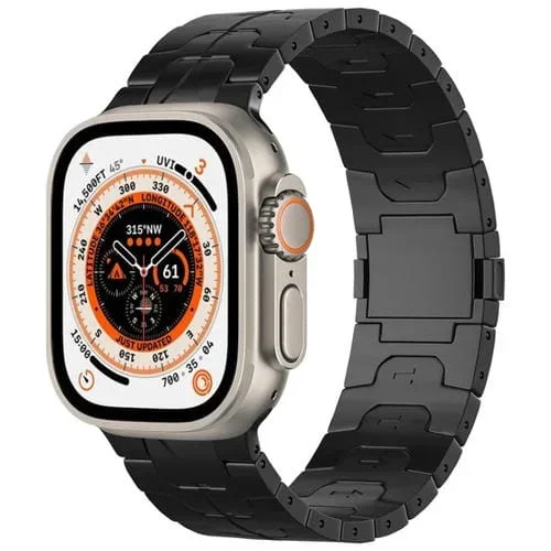 Correa de Reloj para Apple Watch Ultra 2 de Aleación de Titanio con Hebilla Magnética 49mm (Negro)