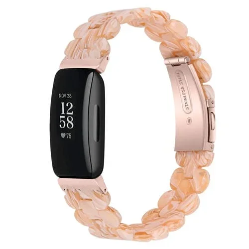 Correa de Reloj para Fitbit Inspire 3 Repuesto Resina Ovalada (Blanco Seda)