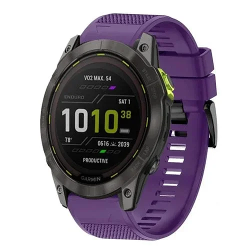 Correa de Reloj para Garmin Enduro 2 de silicona liberación rápida 26mm (Púrpura)