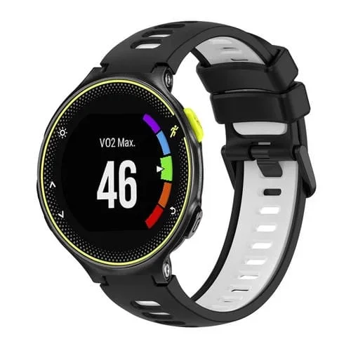 Correa de Reloj para Garmin Forerunner 230 Silicona Dos Colores (Negro + Blanco)