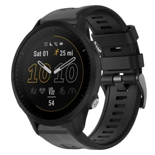 Correa de Reloj para Garmin Forerunner 955 con Hebilla de Metal de Silicona (Negro)