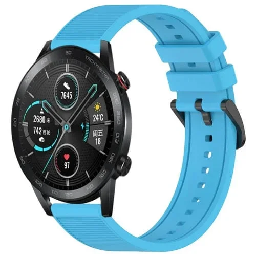 Correa de Reloj para Honor Magic Watch 2 46mm 22mm Silicona Texturizada (Azul Cielo)