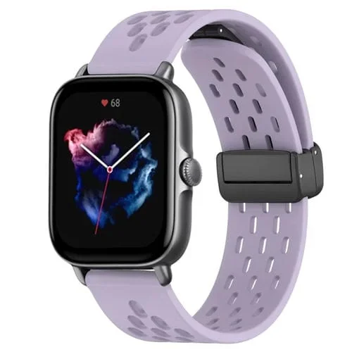 Correa de Reloj silicona Amazfit GTS 3 con cierre magnético plegable 20mm (Púrpura)