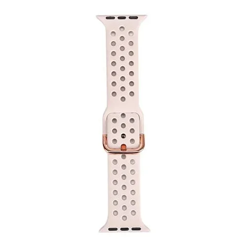 Correa de Reloj Silicona Apple Watch Series 8 y 7 41mm y SE 40mm y 3 38mm (Rosa Arena)