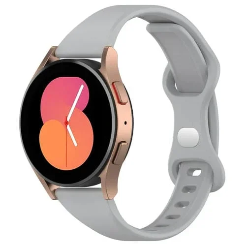 Correa de Reloj Silicona Delgada 22mm con Hebilla Inversa (Gris)