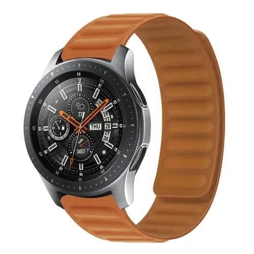 Correa de Reloj Silicona Magnética 20mm (Marrón Dorado)