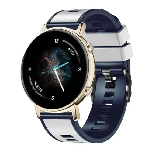 Correa de Reloj Silicona Universal 20mm (Blanco Azul)