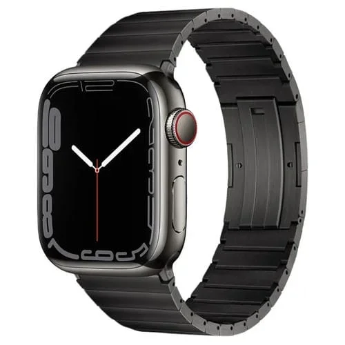 Correa de Reloj Titanio y Metal con Bambú Pg60 para Apple Watch Series 3 38mm (Negro Grafito)