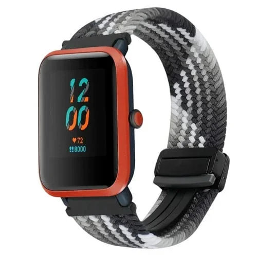 Correa de Reloj Trenzada 20mm con Hebilla Magnética para Amazfit Bip (Chocolate Oscuro)