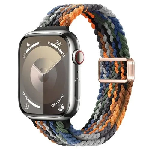 Correa de Reloj Trenzada de Nailon con Hebilla Magnética para Apple Watch Series 6 44mm (Camuflaje)