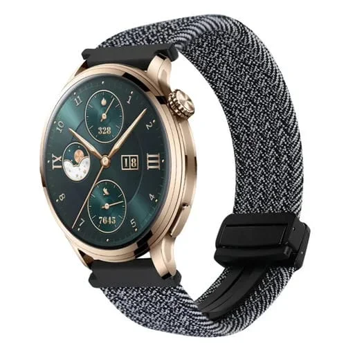 Correa de Reloj Trenzada Honor Watch 4 Pro 22mm Hebilla Magnética (Negro Grafito)