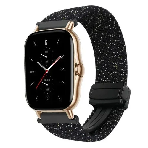 Correa de Reloj trenzada para Amazfit GTS 2 con hebilla magnética 20mm (Estrellas Negras)