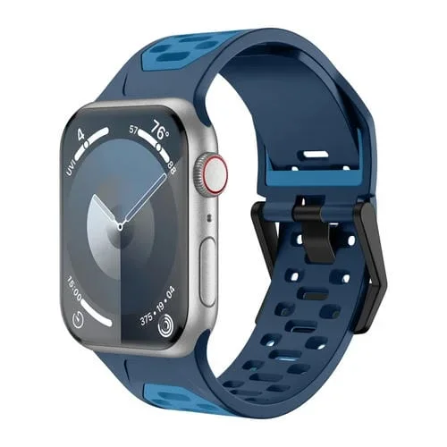 Correa de Silicona Bicolor Meteorite para Apple Watch Se 2023 de 44mm (Azul Marino)