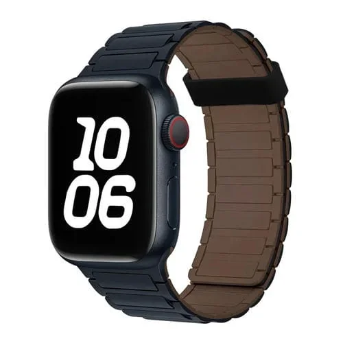 Correa de Silicona con Aro Magnético Tres Cuentas para Apple Watch Series 3 38mm (Chocolate de Medianoche)