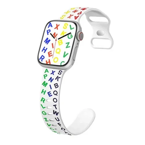 Correa de Silicona con Hebilla de Mariposa para Apple Watch Series 7 45mm (Blanco)