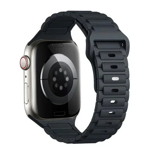 Correa de Silicona con Hebilla de Tres Cuentas para Apple Watch Ultra 49mm (Medianoche)