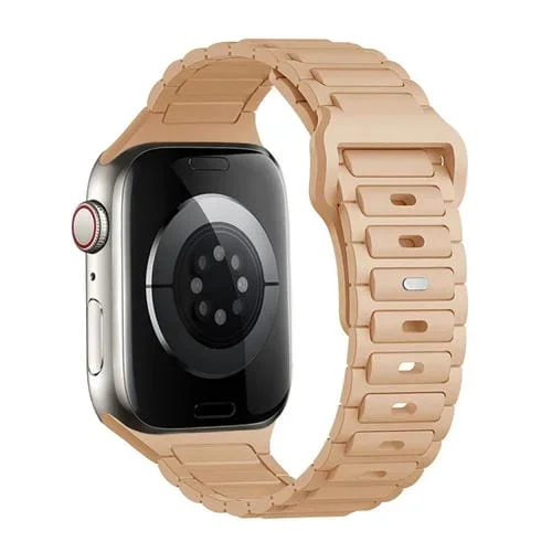 Correa de Silicona con Hebilla para Apple Watch Series 3 42mm (Té con Leche)