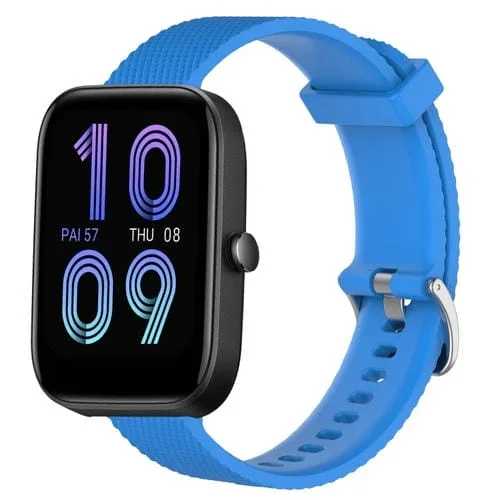Correa de Silicona con Textura de Diamante para Amazfit Bip3 20mm (Azul Cielo)