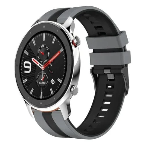 Correa de Silicona Deportiva Amazfit GTR 4 22mm (Gris y Negro)