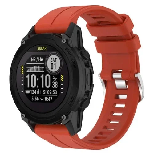 Correa de Silicona Deportiva Letel para Garmin Descent G1 Solar (Rojo)