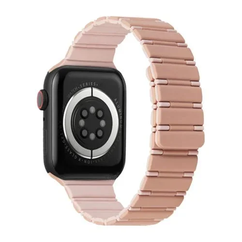 Correa de Silicona Magnética Apple Watch Se 2023 40mm (Rosa, Gris)
