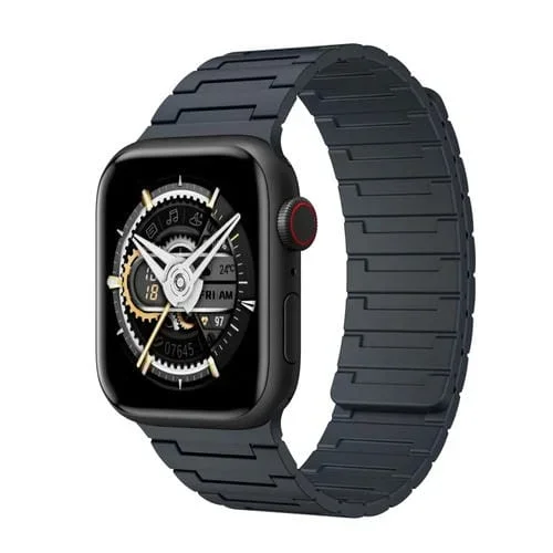 Correa de Silicona Magnética Apple Watch Series 8 45mm (Medianoche)
