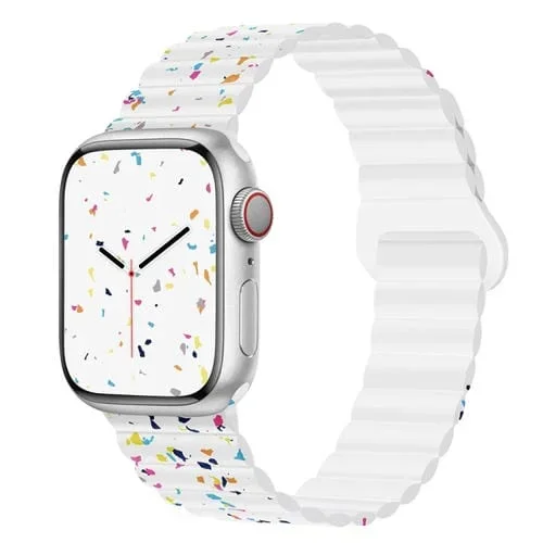 Correa de Silicona Magnética para Apple Watch Series 4 44mm (Blanca)