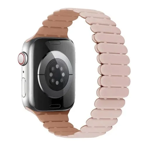 Correa de Silicona Magnética para Apple Watch Series 7 41mm (Rosa Gris)