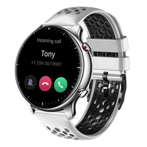 Correa de Silicona para Amazfit GTR 2 22mm Transpirable Dos Colores (Blanco + Negro)