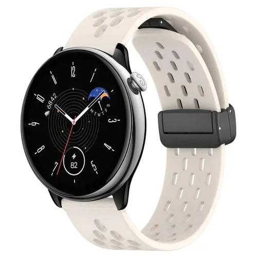 Correa de Silicona para Amazfit GTR Mini con Cierre Magnético Plegable de 20mm (Luz de Estrella)