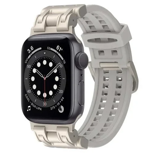 Correa de Silicona para Apple Watch Series 6 44mm Mecha Dos Garras (Gris Nube)