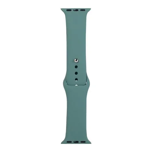 Correa de Silicona para Apple Watch Series 8 y 7 41mm, SE 2, 6, 5, 4 40mm, 3, 2, 1 38mm (Agujas de Pino Verde)