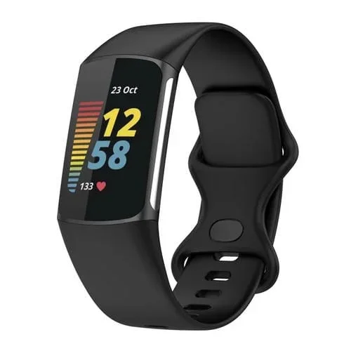 Correa de silicona para Fitbit Care 5 Wheamband tamaño L (Negro)