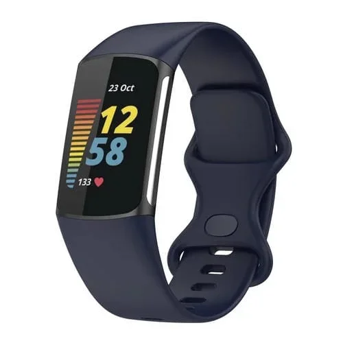 Correa de Silicona para Fitbit Charge 5 Talla L (Azul Oscuro)