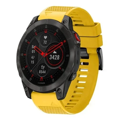 Correa de Silicona para Garmin Epix Gen 2 de Liberación Rápida 22mm (Amarillo)