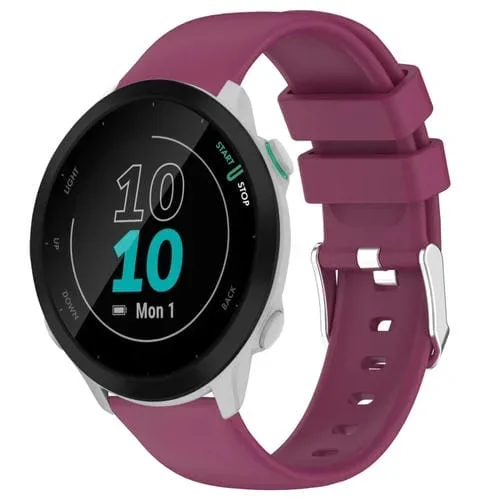 Correa de Silicona para Garmin Forerunner 55 20mm (Borgoña)