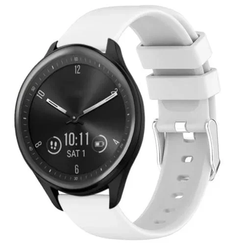 Correa de Silicona para Garmin Vivomove Sport 20mm (Blanco)
