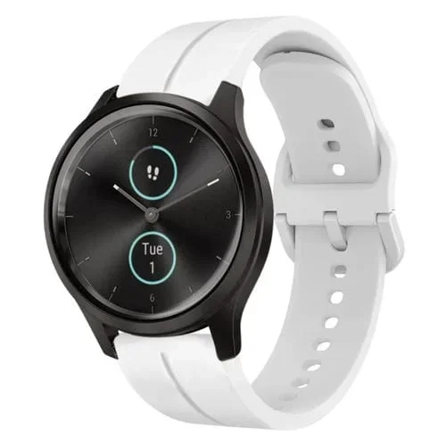 Correa de silicona para Garminmove Style 20mm Loop (Blanco)
