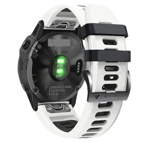 Correa Deportiva Silicona para Garmin Oproch S62 22mm Dos Colores (Blanco+Negro)