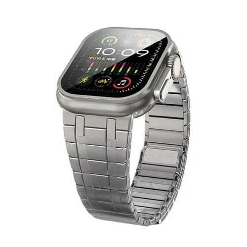 Correa Magnética de Acero Inoxidable para Apple Watch Ultra 2 49mm (Oro Titanio)