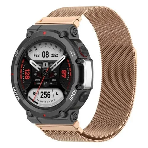 Correa Milan para Huami Amazfit T-Rex 2 con Destornillador (Oro Rosa)