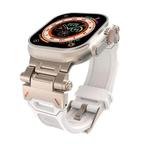 Correa para Apple Watch 42mm TPU con Conector Acero Inoxidable (Titanium Starlight)