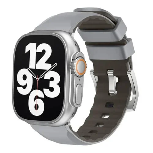 Correa para Apple Watch Series 9 de Silicona Bicolor 45mm (Gris)