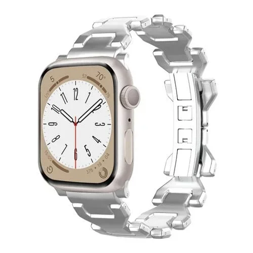 Correa para Apple Watch Series 9 de Titanio Puro Tipo y 45mm (Plateado)