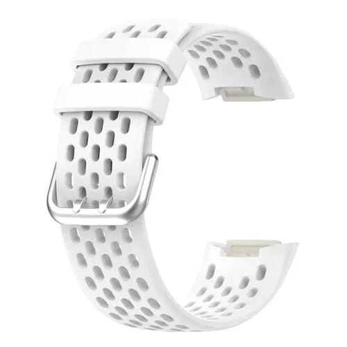 Correa para Fitbit Care 5 de Gel de Sílice Transpirable Monocromático (Blanco)