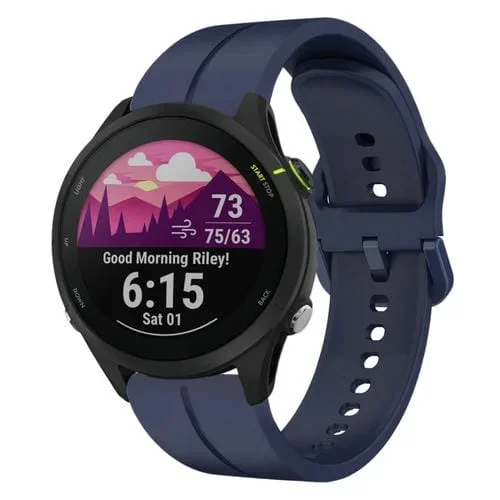 Correa para Garmin Forerunner 255 Music 22mm Loop Silicona (Azul Marino)