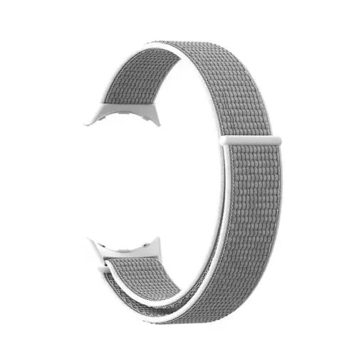 Correa para Google Pixel Watch con Conector de Plástico Tejido de Nailon (Gris)