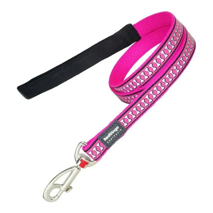 Correa para perro red dingo reflectante fucsia (1,5 x 120 cm)