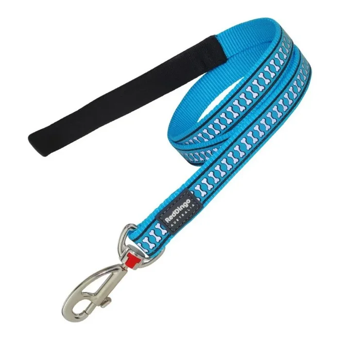 Correa para perro red dingo reflectante turquesa (1,5 x 120 cm)